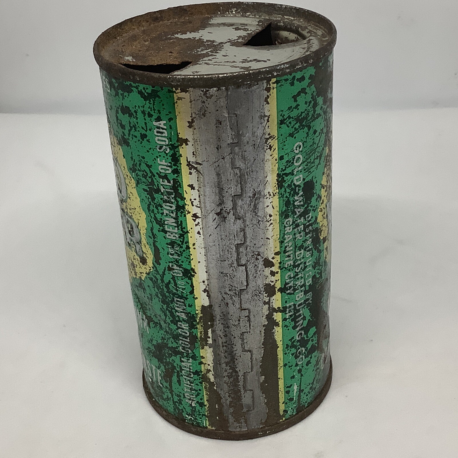 VINTAGE GOLD WATER FLAT TOP CAN