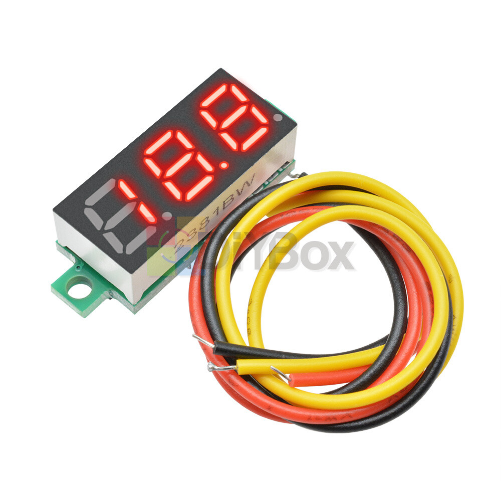 0.28" Red LED DC 0-100V Voltmeter Digital Display Voltage VOLT METER 12V 24V