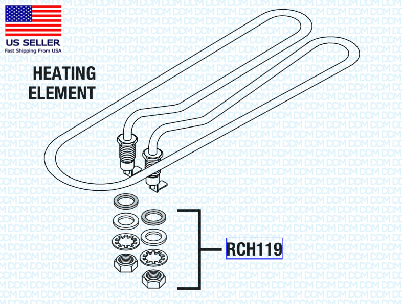 Heater Element Assembly MIH048 for Midmark Ritter M9 M9D - OEM 002-0367-00