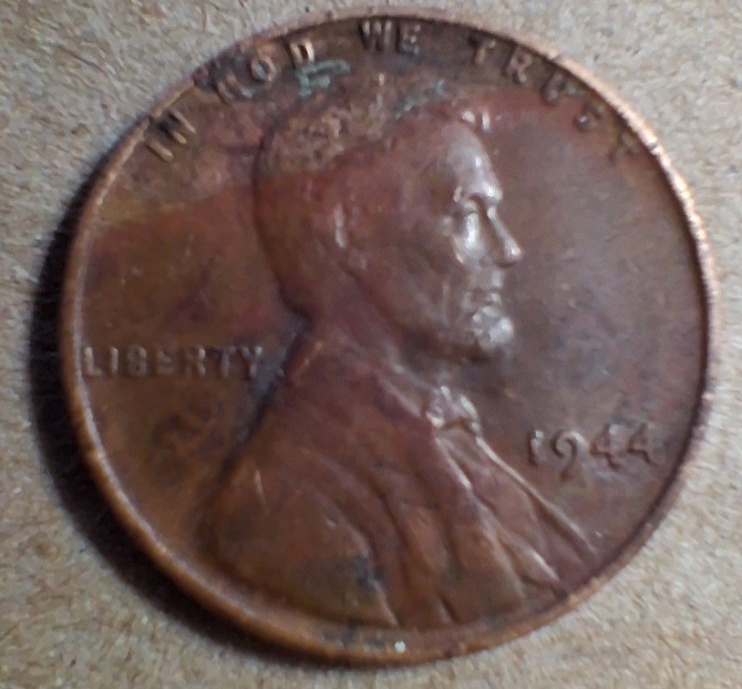 1944 Lincoln Wheat Penny No Mint Mark One Cent Coin