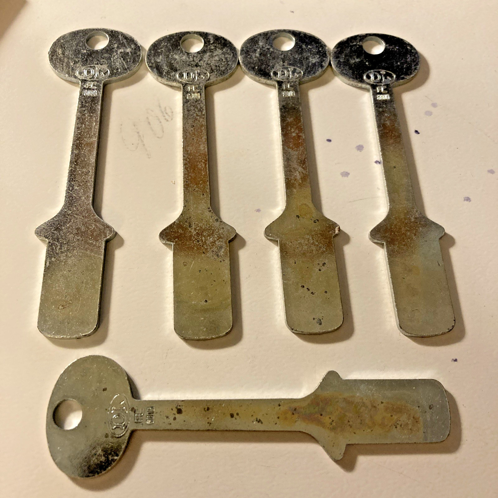 5 Flat Steel Padlock Key Blank Thick.060 Width.475