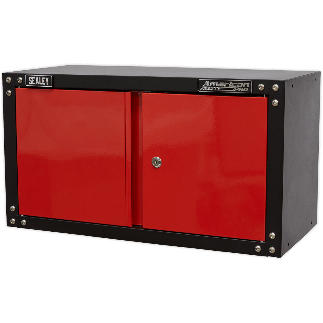 Sealey American Pro Modular 2 Door Wall Cabinet Black / Red