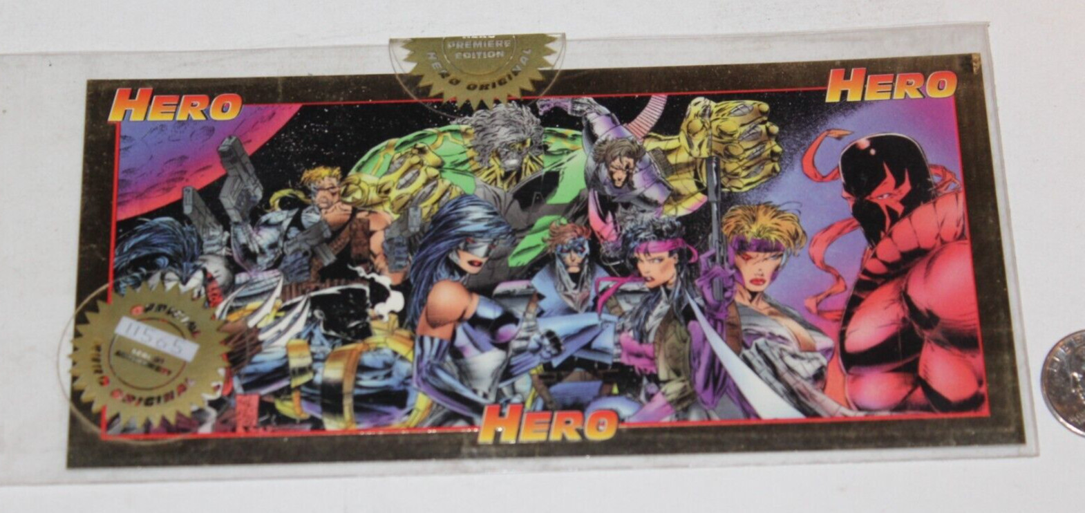 1993 Hero Master Foil Uncut Gold Variant Cyberforce Stryke Force Card sheet NICE
