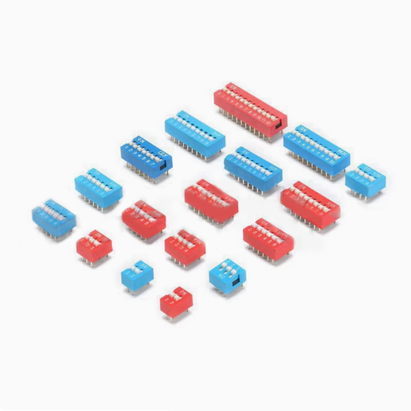 1pcs Blue/Red 2.54mm Pitch Double Row DIL Slide Dip Switch Modules