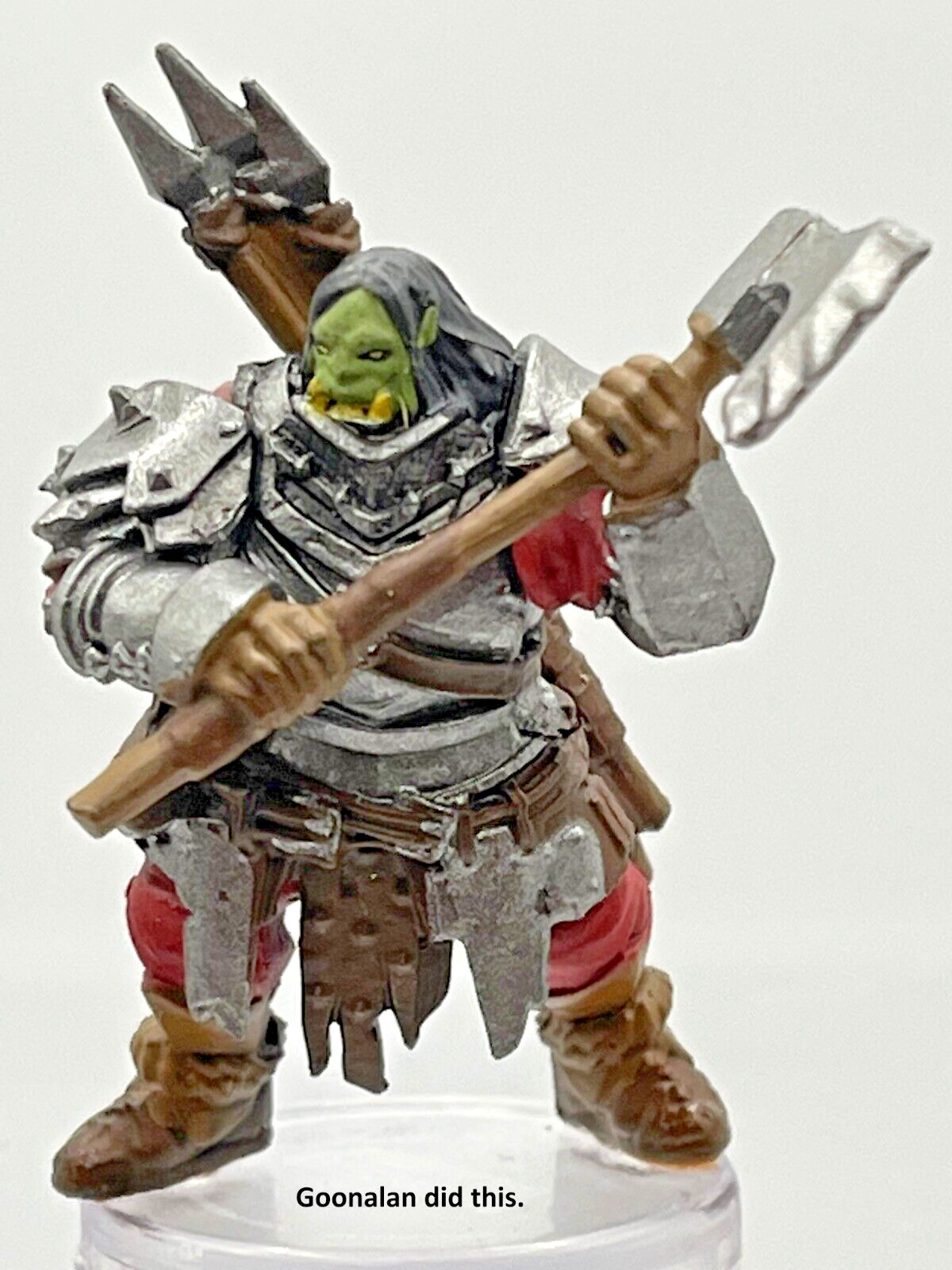 D&D Pathfinder Mini Bestiary Unleashed 01 Orc Warrior Necksplitter