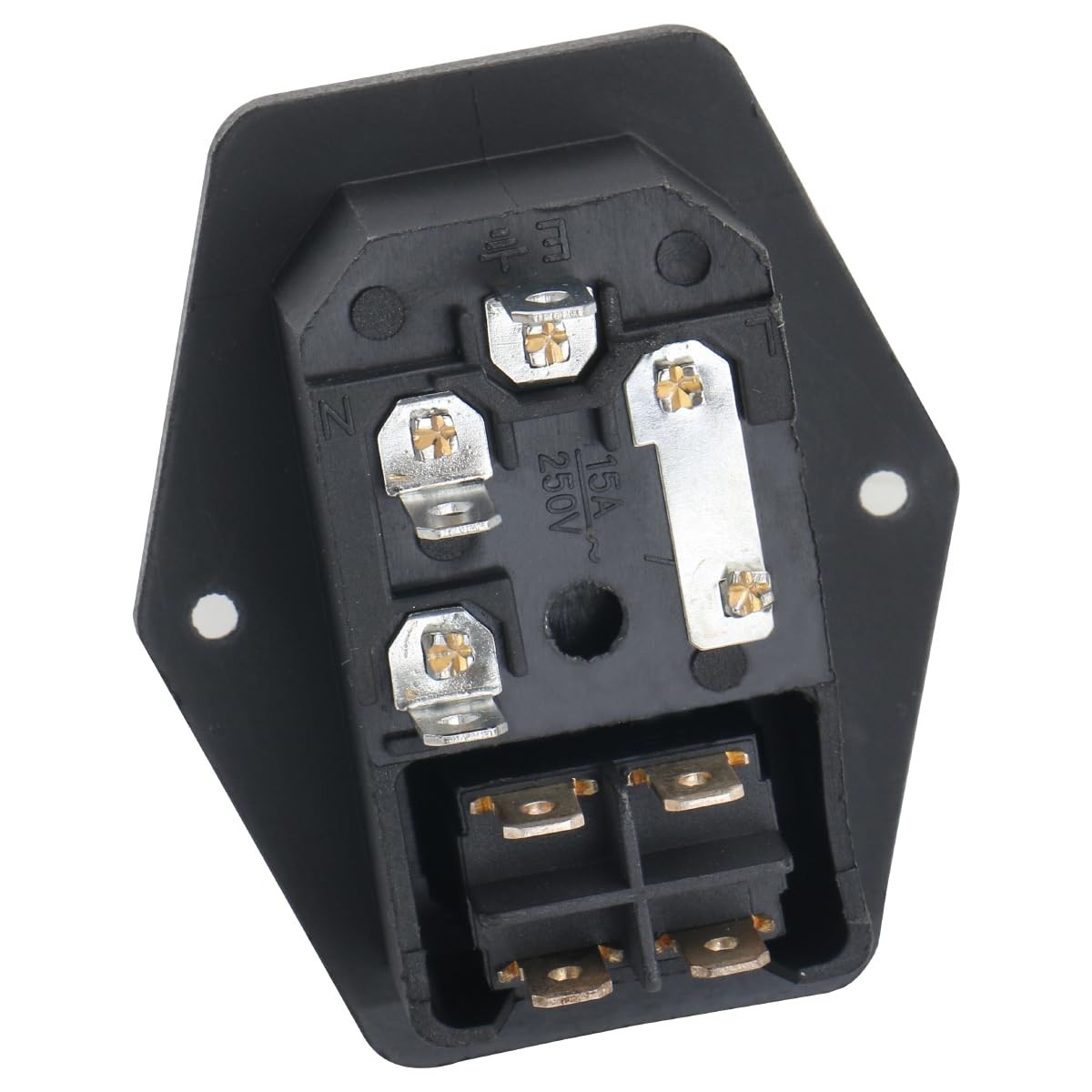 Baomain 2-Pack IEC320 C14 Inlet Module Rhombus, Red DPST Switch(4-Pin)