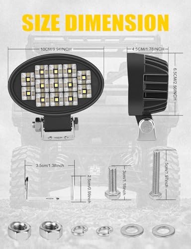 Reverse Light for Ranger, 13W Flood Beam Oval Plug N Play Back Up Light