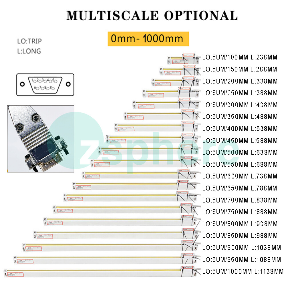 Linear Sensor Scale 2Axis/3Axis Digital Readout DRO Display for Mill Lathe EDM
