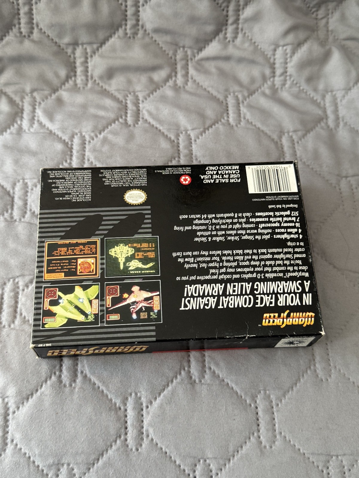 Warp Speed * Snes Box Only * Super Nintendo Original box