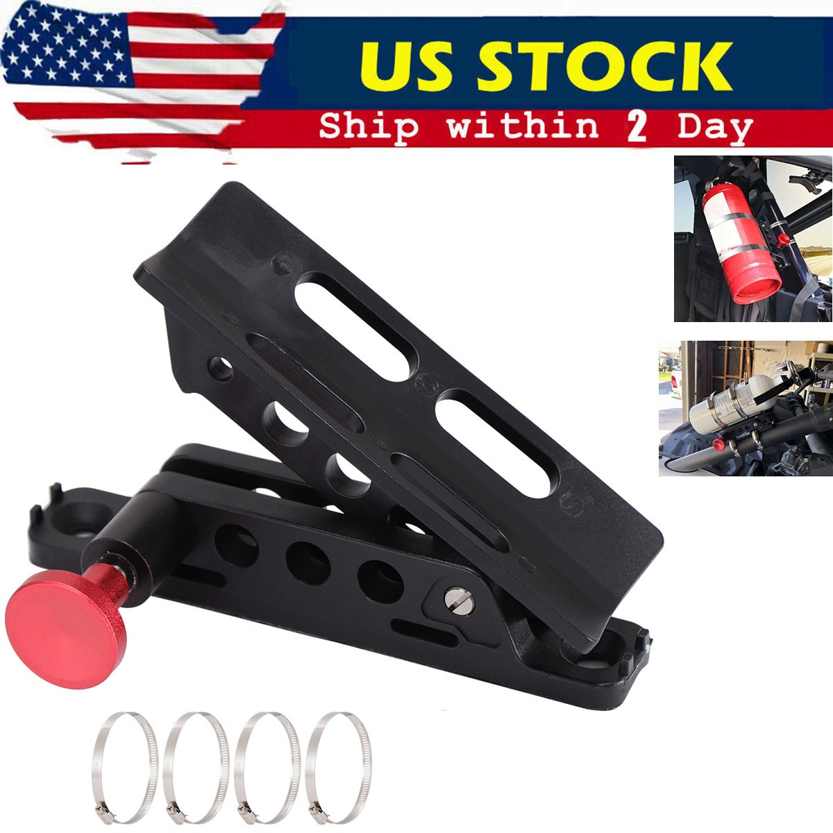 Quick Release Fire Extinguisher Mount Bracket Holder Roll Bar Mount For UTV Jeep