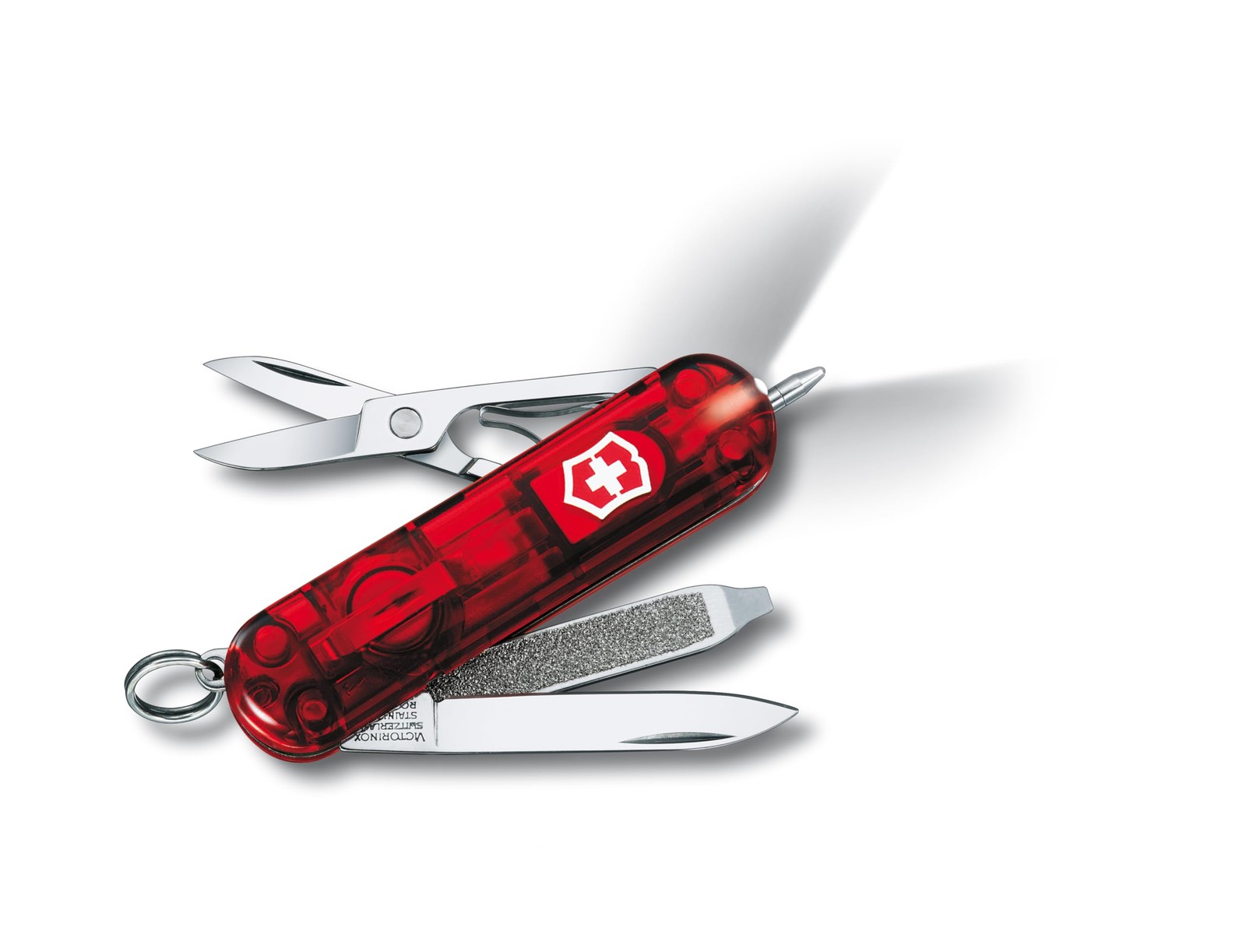 Victorinox 0.6226.T Signature Light 7-Func Swiss Multi-Tool Knife LED Pen Red