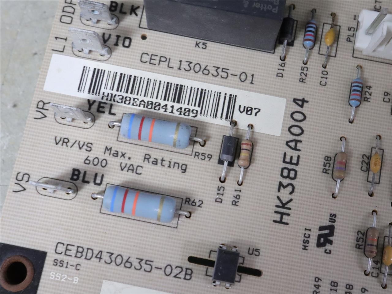 Carrier Bryant Payne HK38EA004 V07 Defrost Control Circuit Board CEPL130635-01