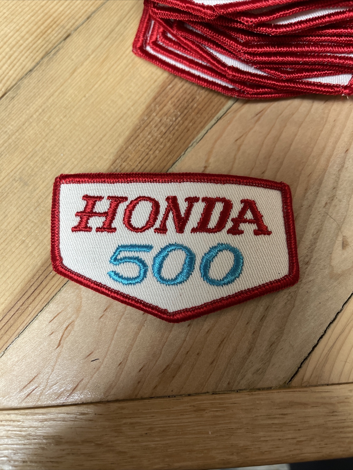 Vintage 1970s Honda 500 Motorcycles Embroidered Patch 3.5”