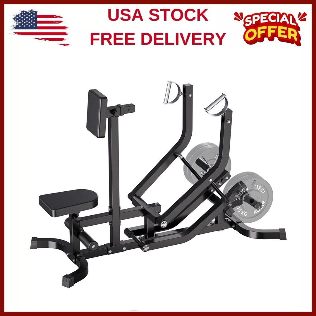 Heavy Duty Seated Row Machine 400lb Capacity Plate Loaded and Rotating Handles