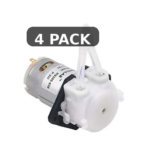4 pack DC12V Peristaltic Dosing Pump Liquid Water Pump Fish Tank Aquarium A20