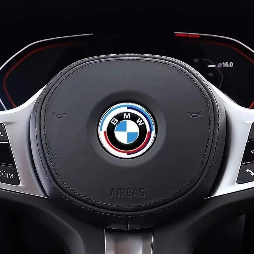 45mm Car Steering Wheel Emblem Sticker Accessories For BMW E36 E39 E46 E53 E60 E