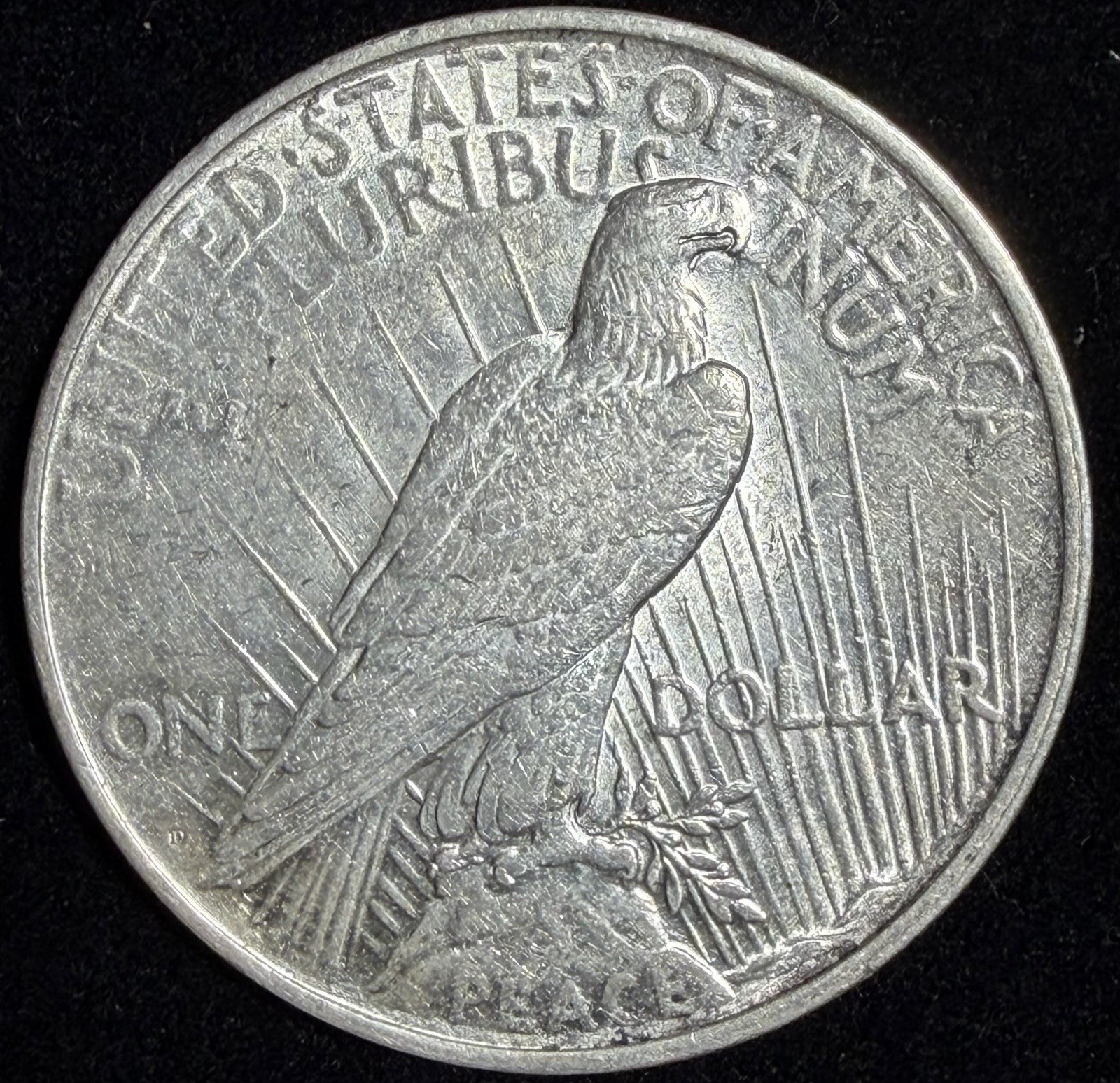 1923-D PEACE SILVER DOLLAR - CH/AU ~NICE COIN~DIE CLASH