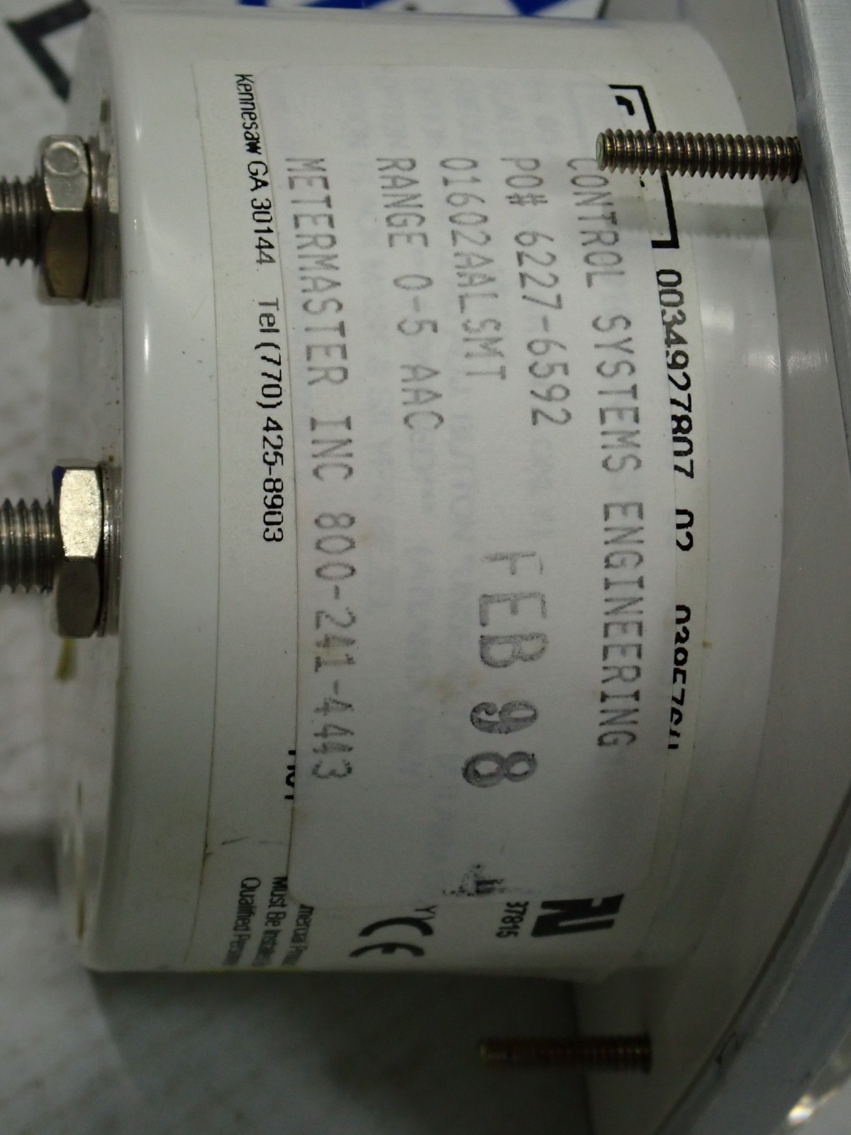 Crompton 01602AALSMT 0-5 AAC Panel Meter