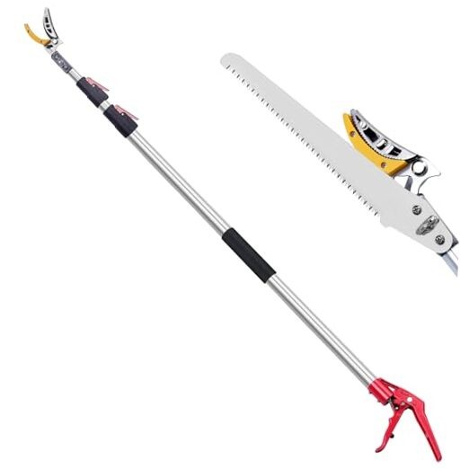 Extendable Tree Pruner 4.6-10ft, Telescoping Pole Pruner & Pole Saw with 3M