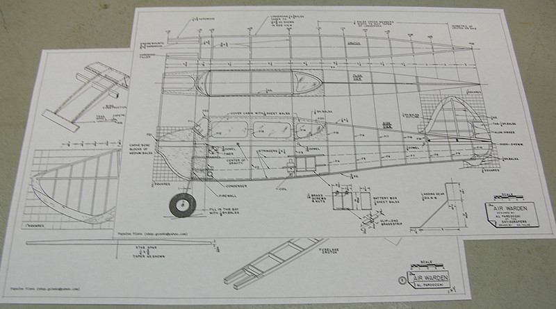 Model Airplane Plans (FF-RC): Vintage Air Warden 69" Class C by Al Pardocchi