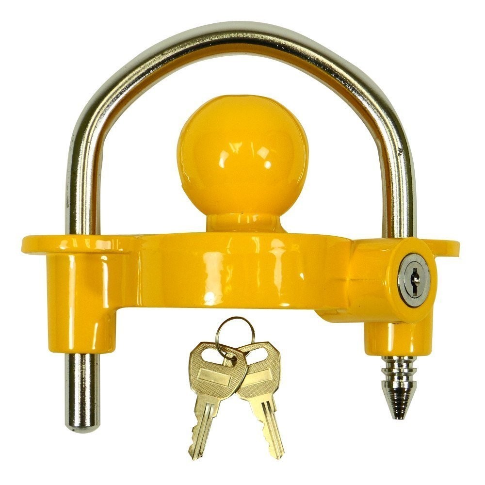 Universal Trailer Ball Hitch Coupler Lock Ball Tongue Steel 1-7/8" 2" 2-5/16"
