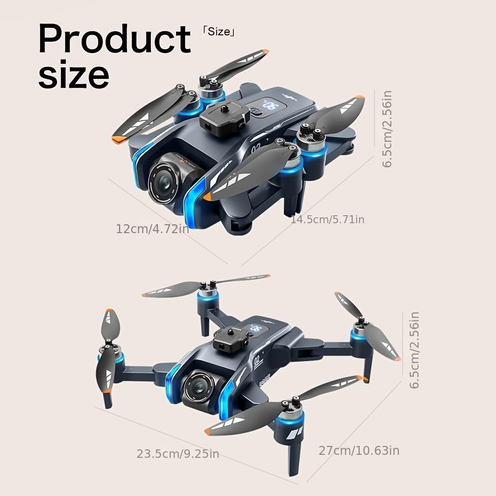 GPS Drone with Camera for Adults, 4.5" Screen Remote Controller, Blue