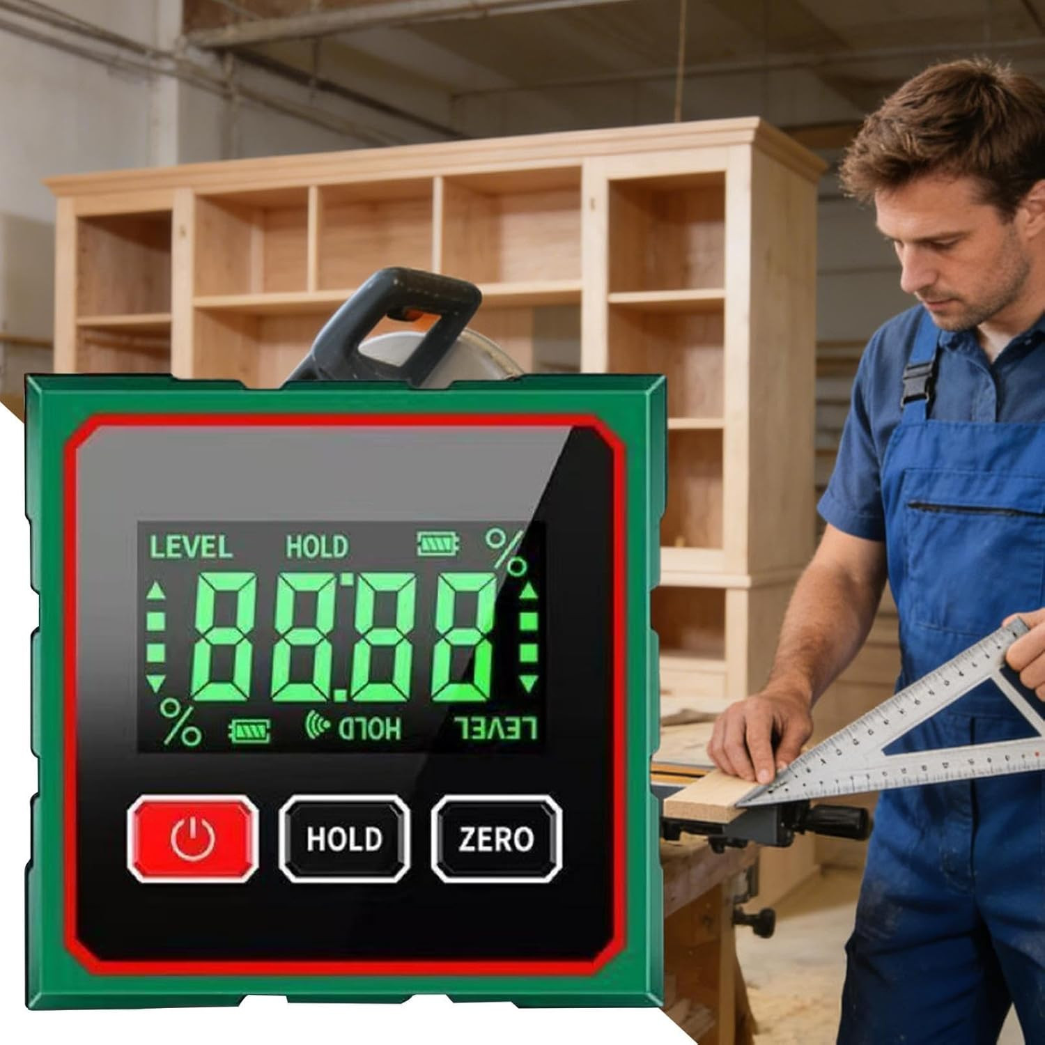 Digital Angle Finder with Electronic Laser - 4-side Strong Magnetic Angle Gauge~