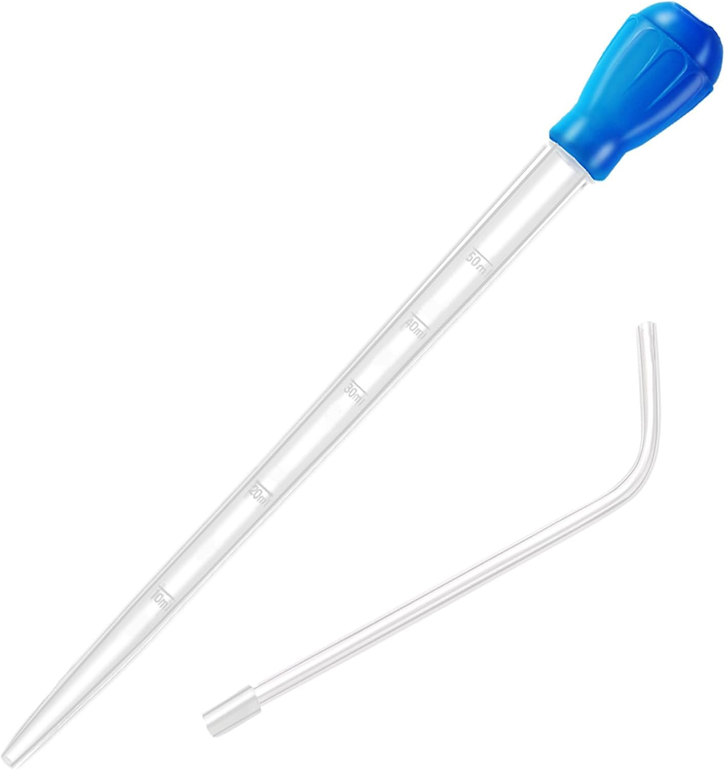 50Ml Aquarium Coral Fish Feeder, 27.7IN Extra Long Turkey Baster for Aquarium Si