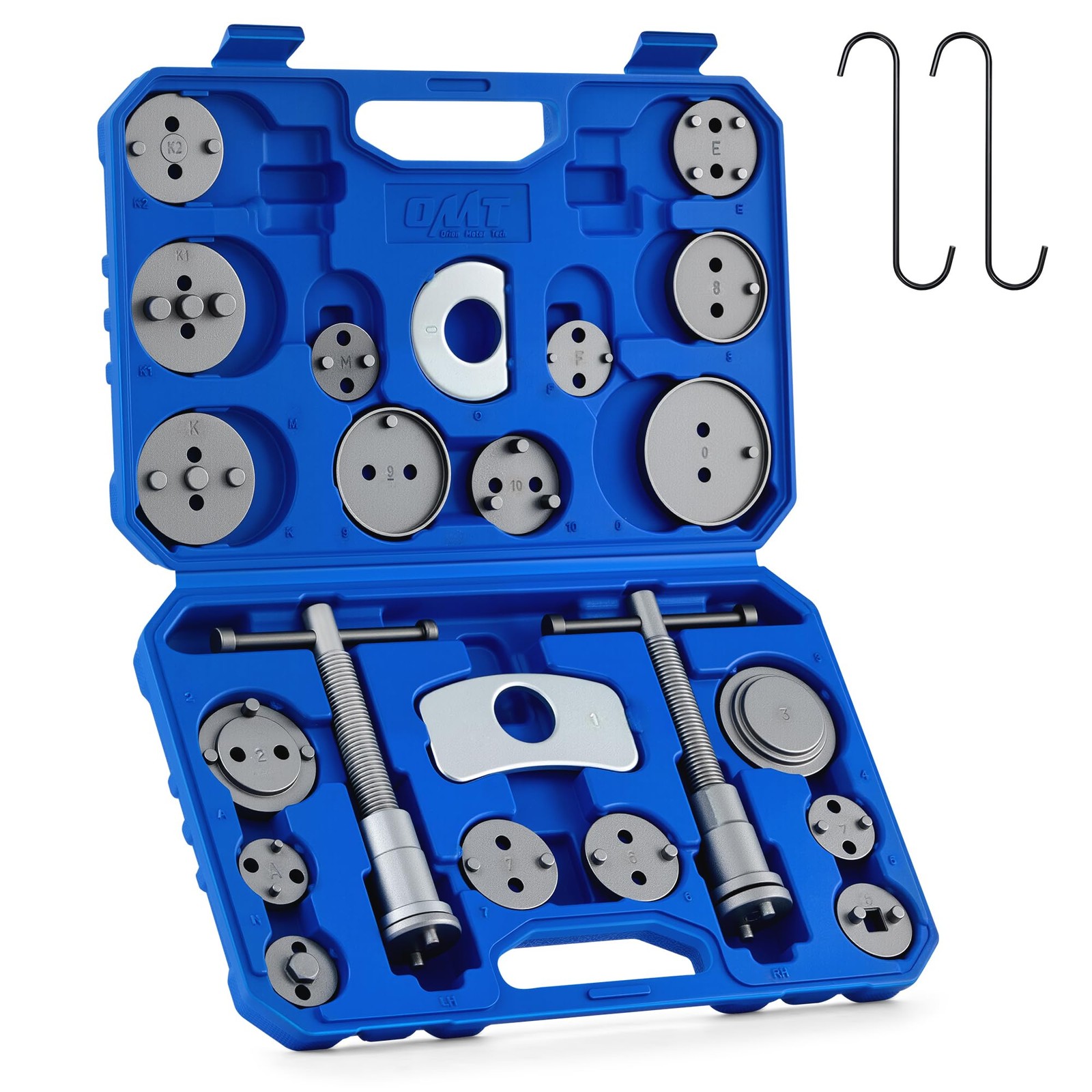 Orion Motor Tech Brake Caliper Wind Back Tool Kit, 24pc Gray