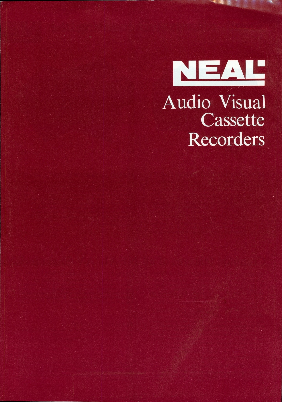 1977 Neal Video Recorder Dealer Brochure 110 102AV 103AV 140 Vintage Tape