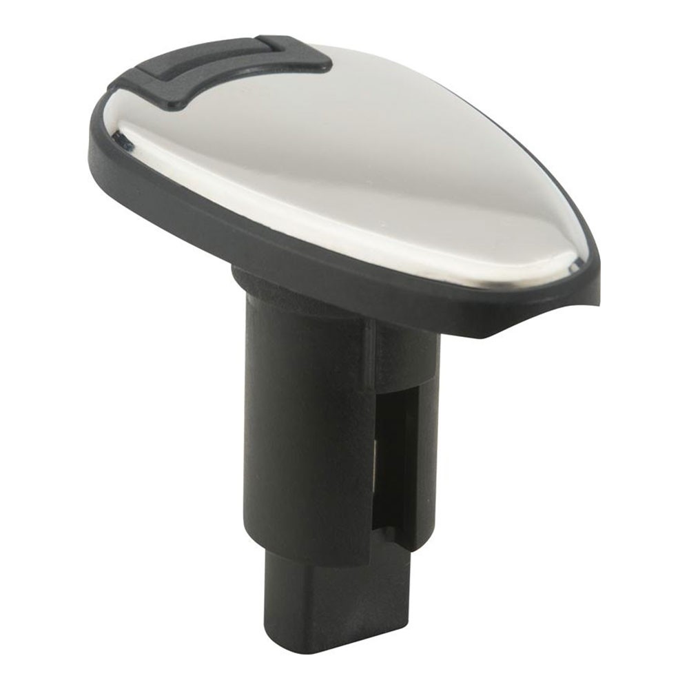 Attwood LightArmor Plug-In Base - 2 Pin - Stainless Steel - Teardrop