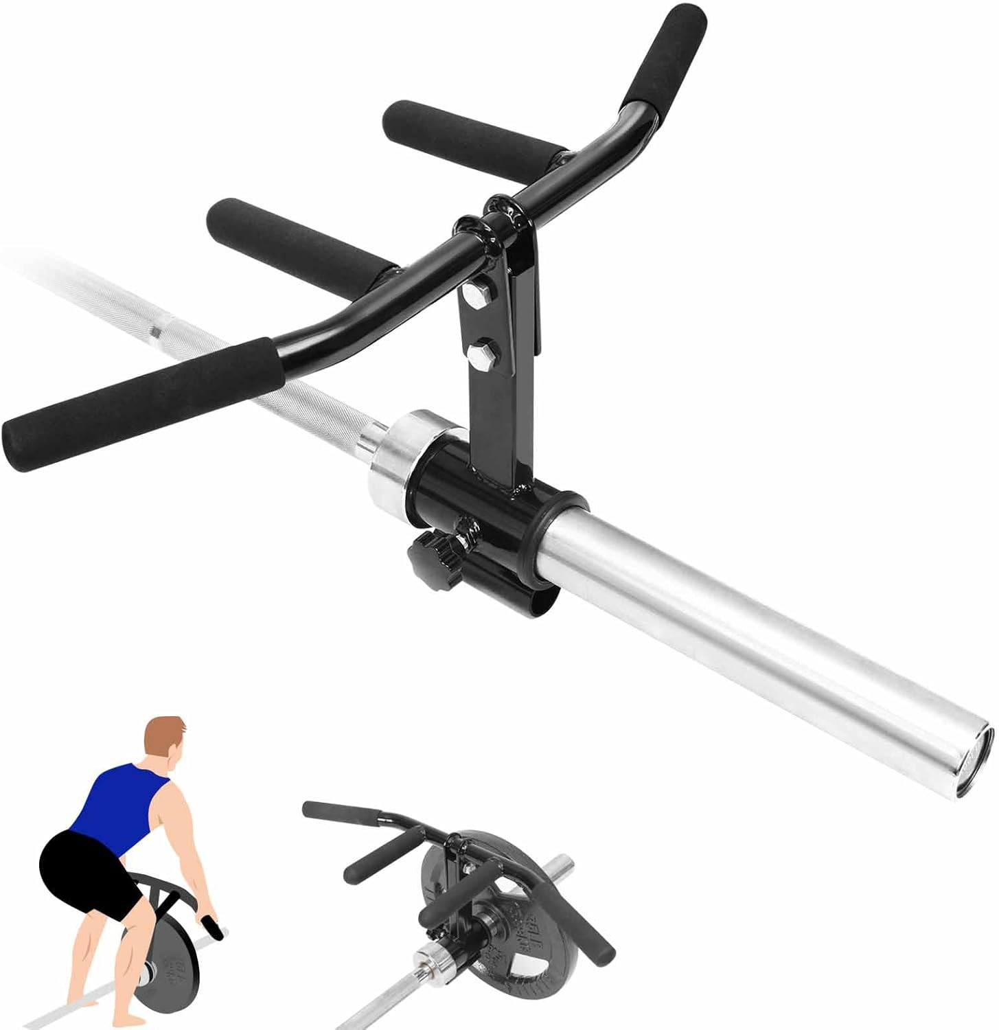 T Bar Row Landmine Attachment: T Bar Row Handle for 2In Olympic Barbell & 1In St