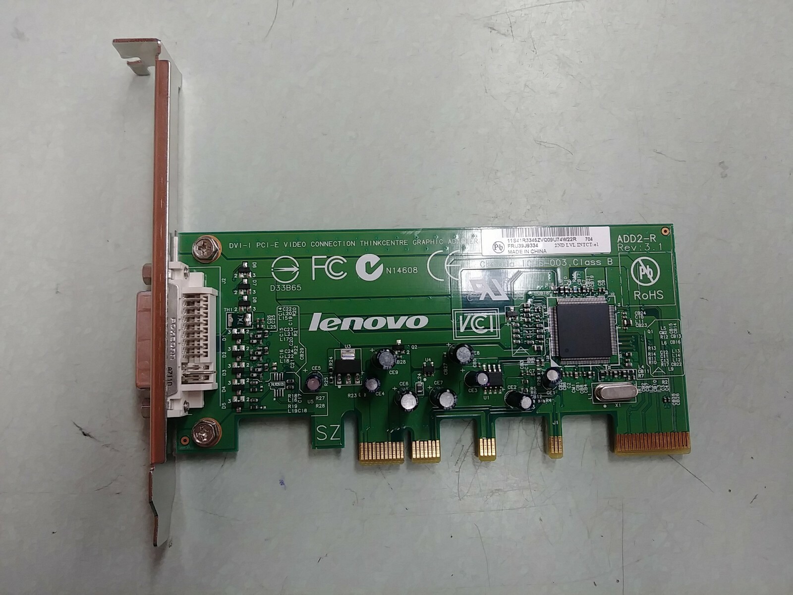 IBM/Lenovo DVI-I PCI-E Video Connection ThinkCentre Graphic Adapter FRU39J9334