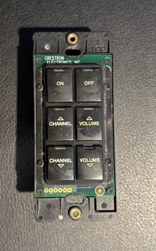 Crestron Decorator Keypad 6 Button C2N-DB6B Black Smooth 3507