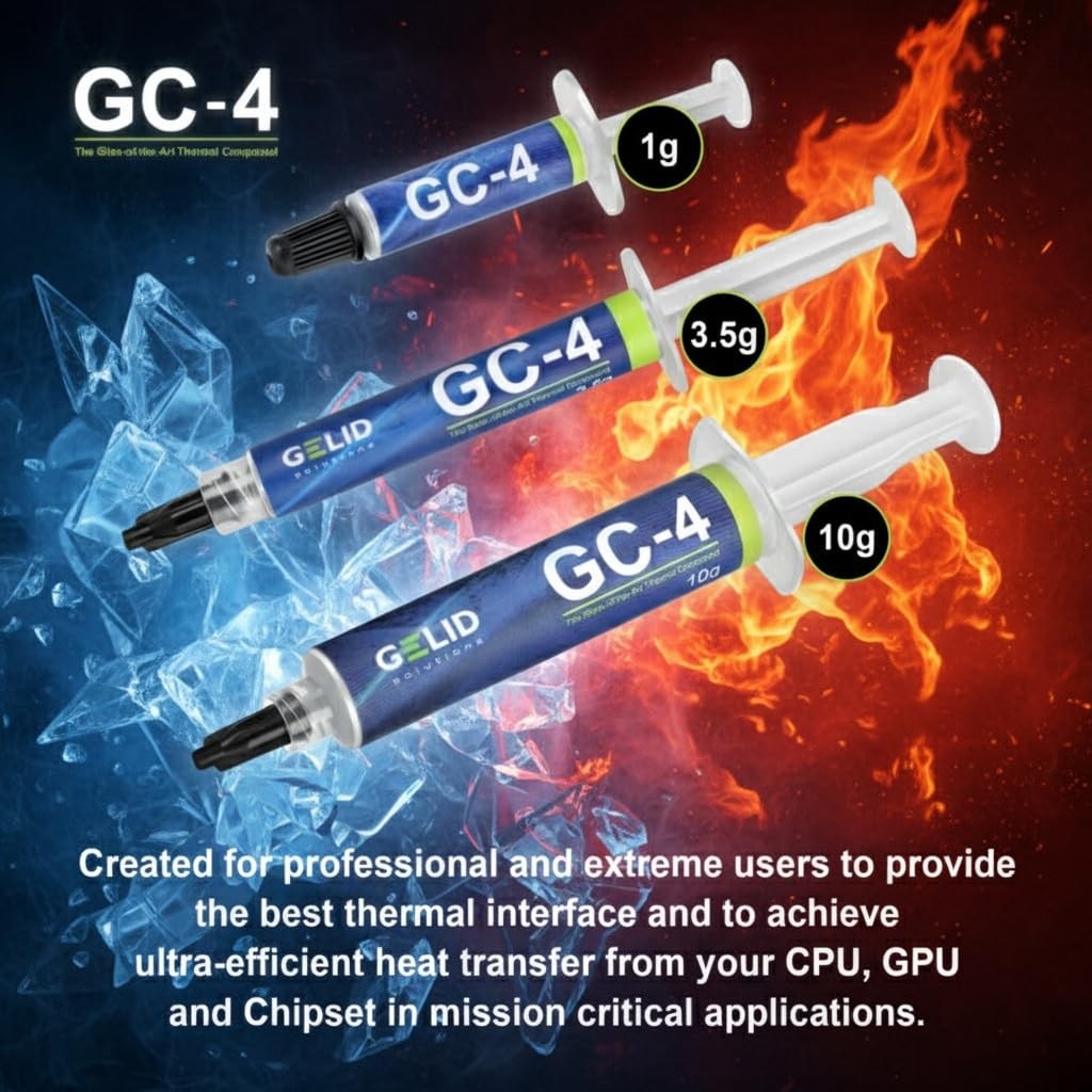 GC4 3.5g Thermal Compound Heat Sinks Maximum Conductivity NonCorrosive