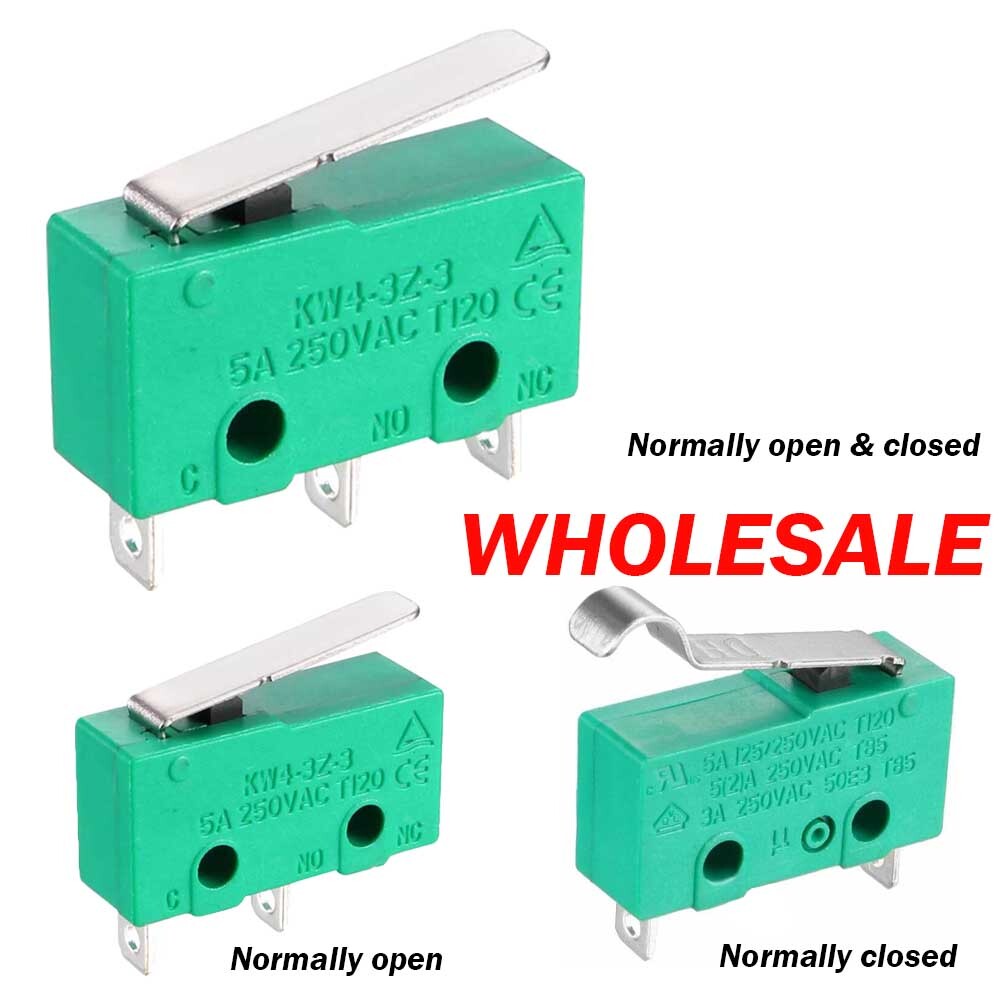 2/4/6/8/10/20/50PCS KW4-3Z-3 Micro Switch SPDT NO NC 2/3 Terminals Short Lever