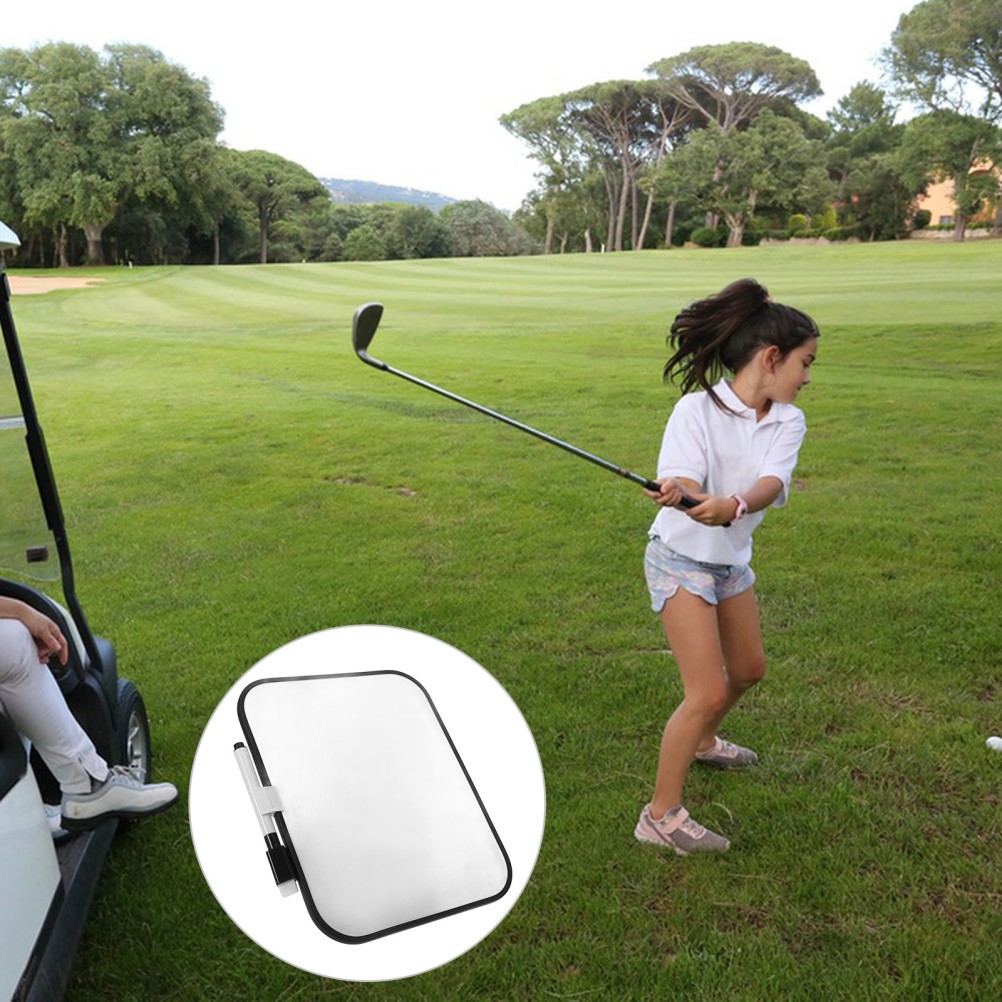 Durable Reusable Golf Dry Erase Scoreboard White Plastic Writing Board