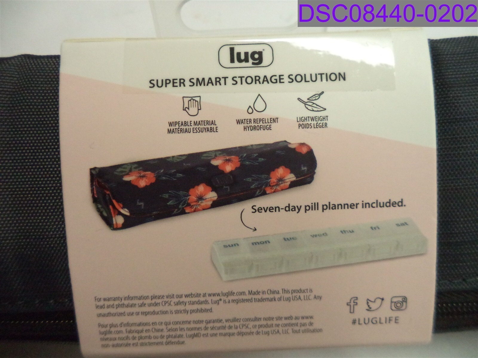 Lug Life Choo Choo Pill Organizer and Case Brushed Gray