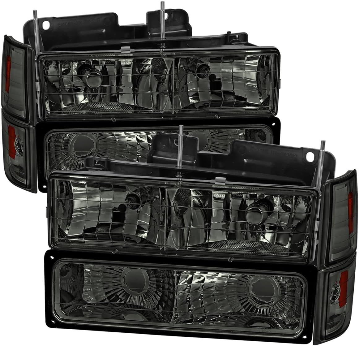 Tuning Smoke Headlights + Bumper Lights for 1994-1998 GMC C10 Pickup Sierra