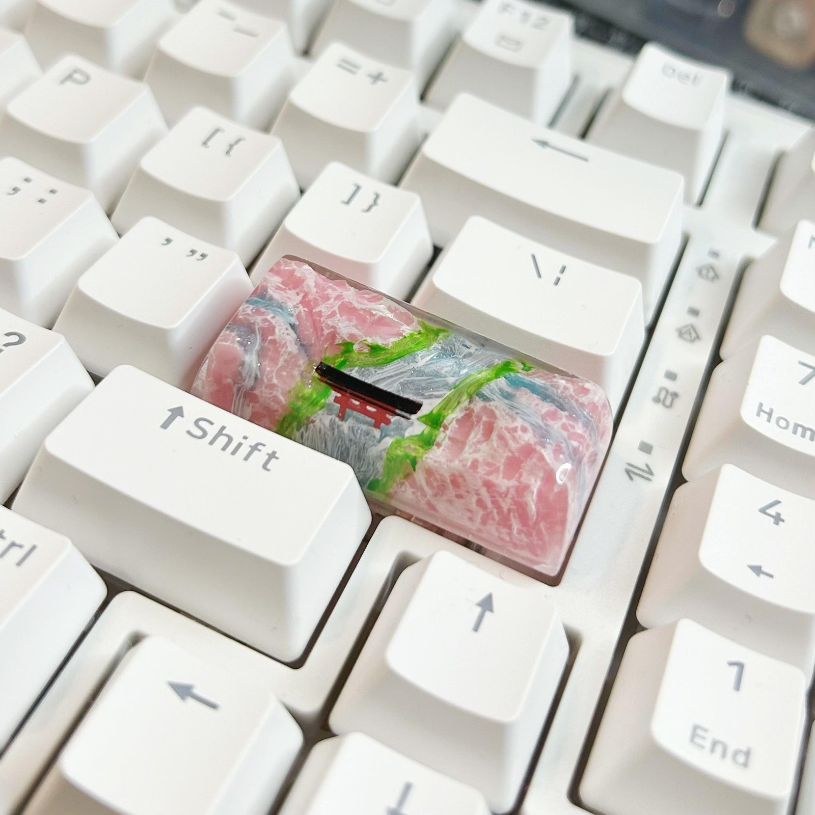 Handmade Japanese Resin Keycap, Artisan SHIFT Keycap
