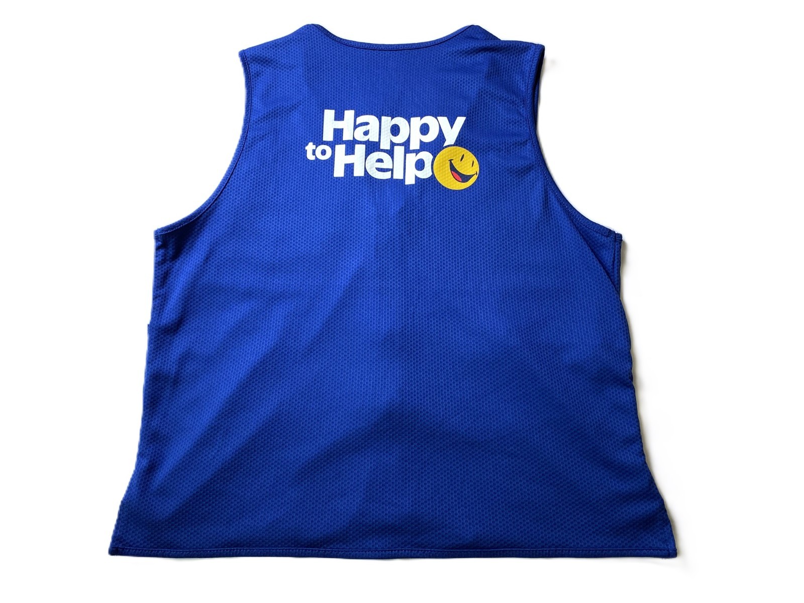 Walmart Associate - Adult Medium Happy to Help Blue Employee Worker Zip Vest