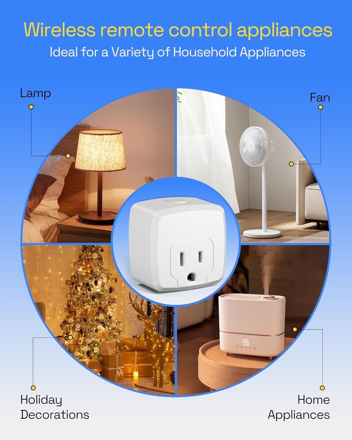 Compact Remote Control Outlet with 100FT Range - Effortless Appliance Management