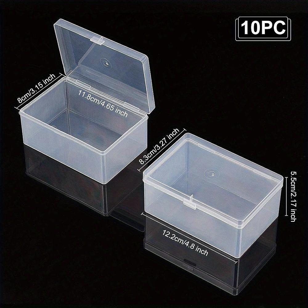 4pcs Polypropylene(PP) Storage Containers box Case with Lids and Hanger Hole
