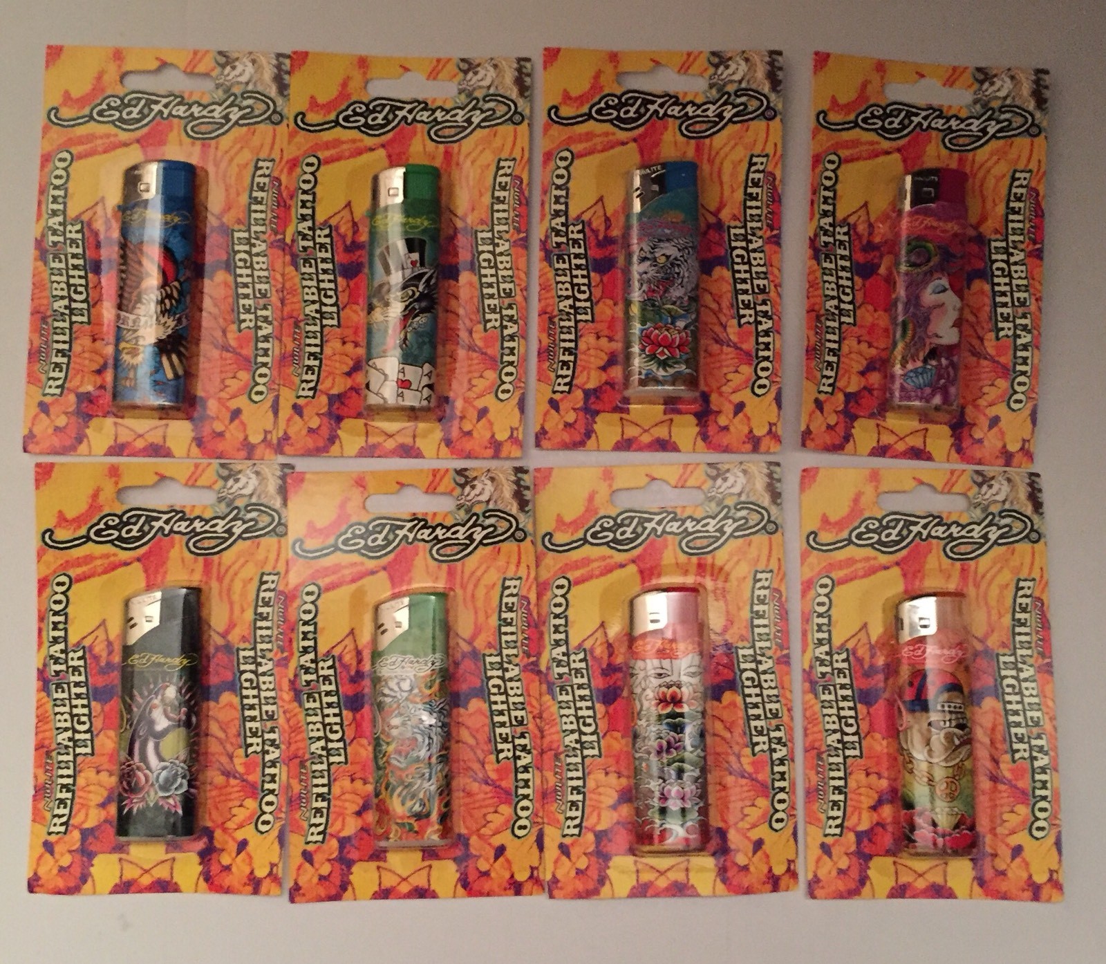 3 Lighter SEALED ED HARDY REFILLABLE TATTOO LIGHTER -any 3 Random