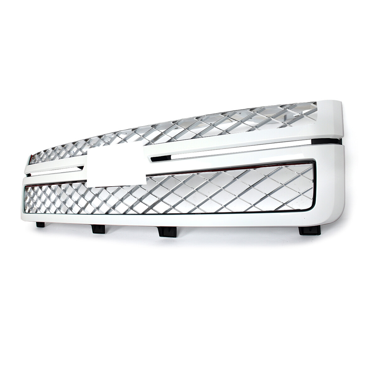 Summit White Front Grille with Chrome Mesh For 2011-2014 Silverado 2500HD 3500HD