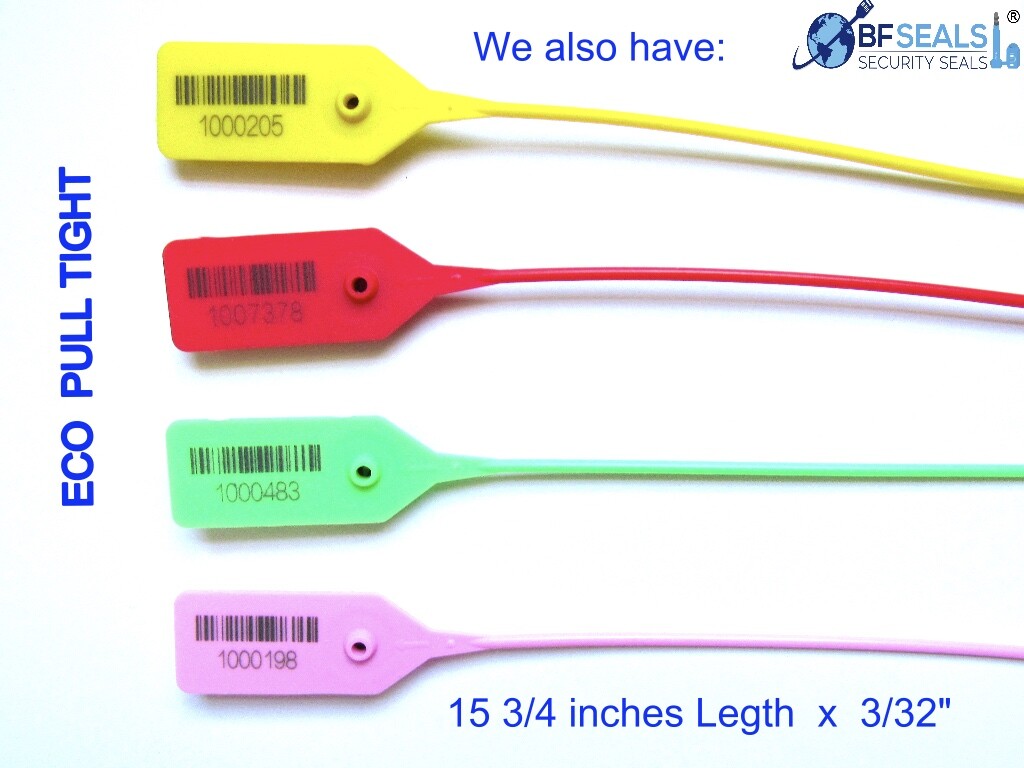 PULL TIGHT ECOLine Security Seal, 100 Pcs, 16" BLUE, Numbered BF-12PT12