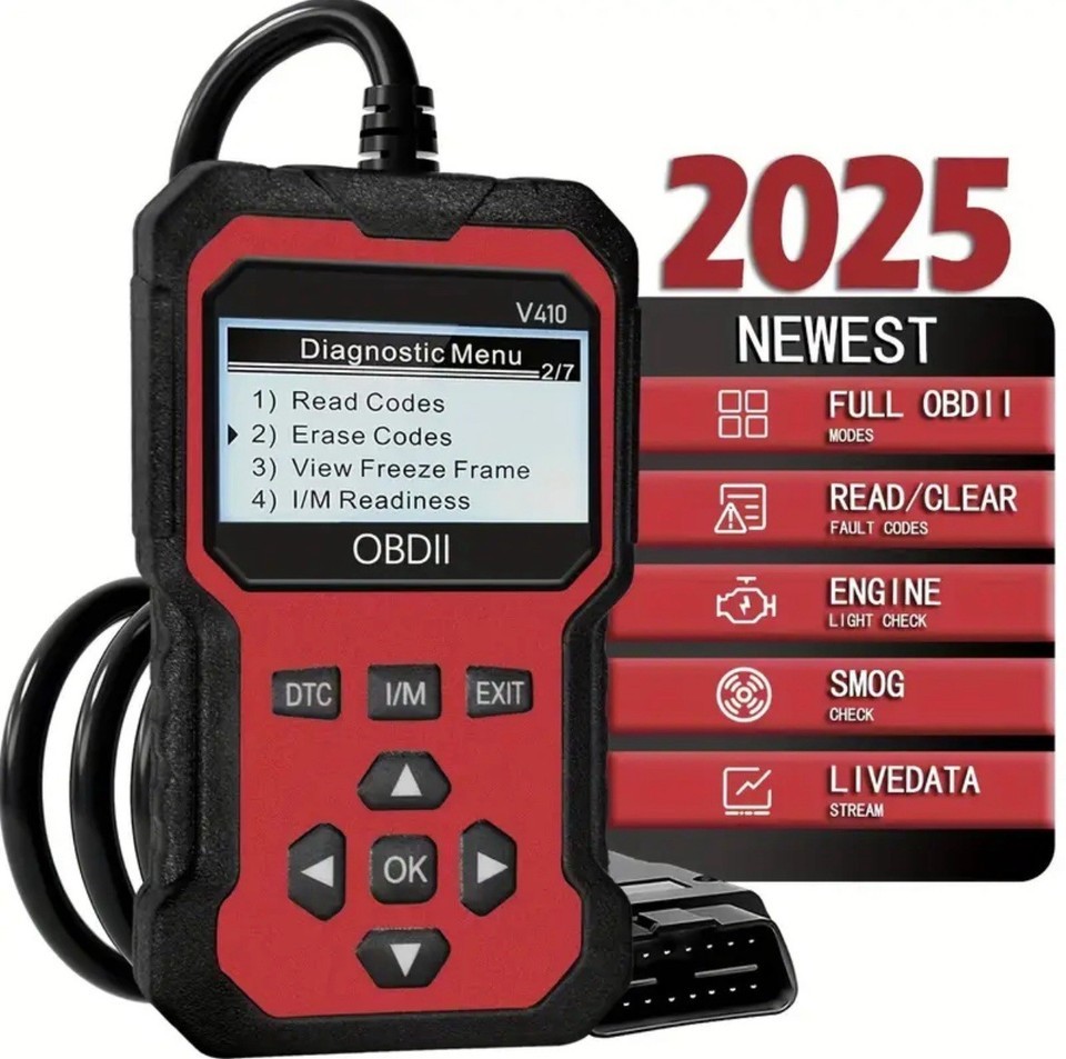 New OBD2 Code Reader Diagnostic Tool – Check Engine Scanner V410 for Car & Truck