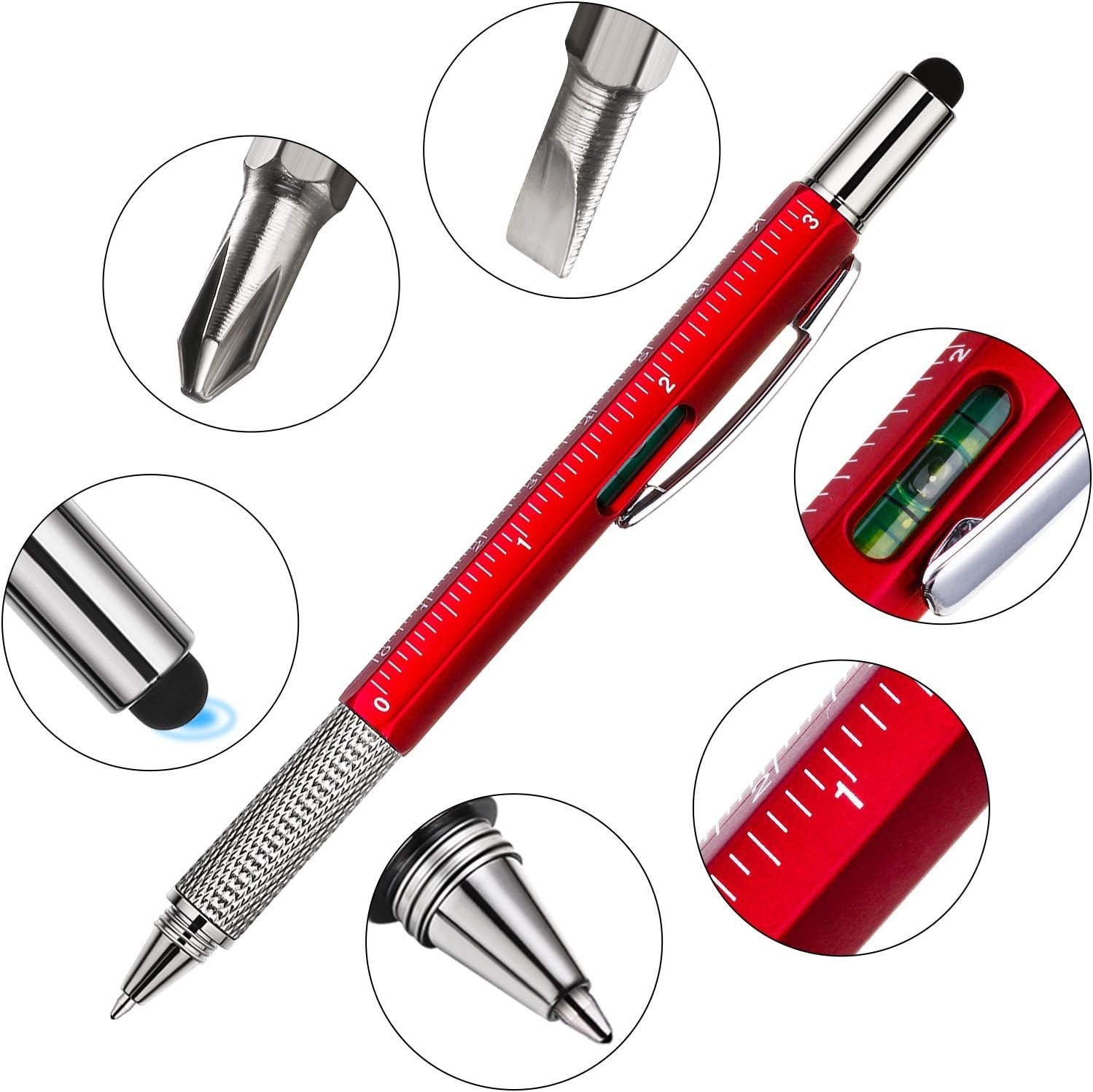Portable Multi-tool Pen Set - Practical and Fun Gift for Men in 4 Colors