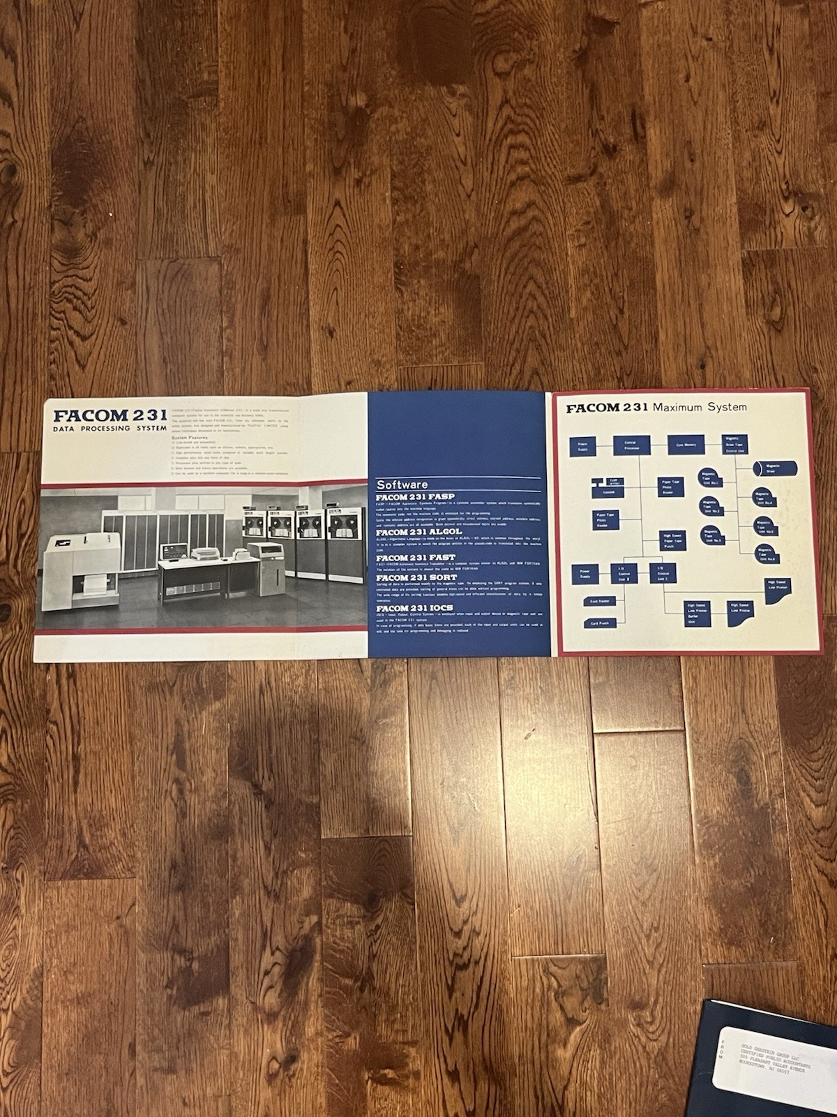 FACOM 231 FUJITSU AUTOMATIC COMPUTER DATA PROCESSING SYSTEM TOKYO JAPAN BROCHURE
