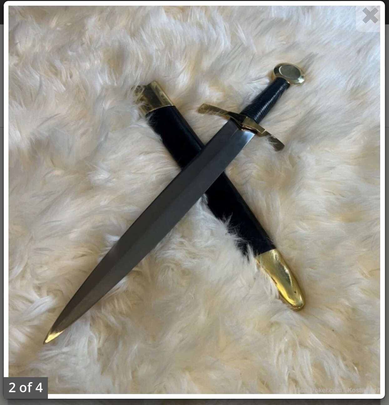 Windlass Knights dagger with brass pommel - B-Ware